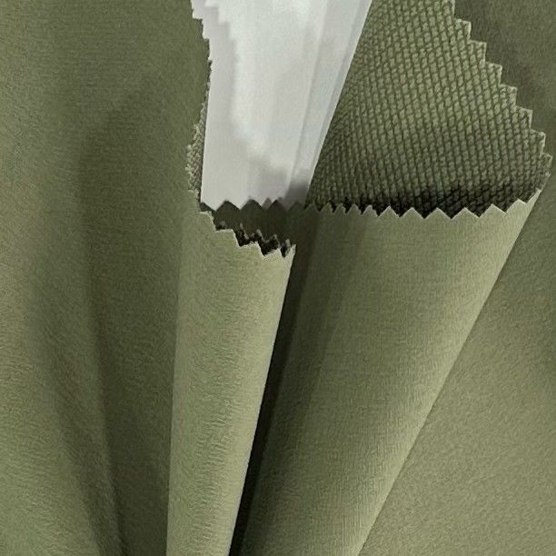 Tejido de poliéster de doble cadena de bloqueo de cuatro vías para chaqueta / traje / ropa deportiva