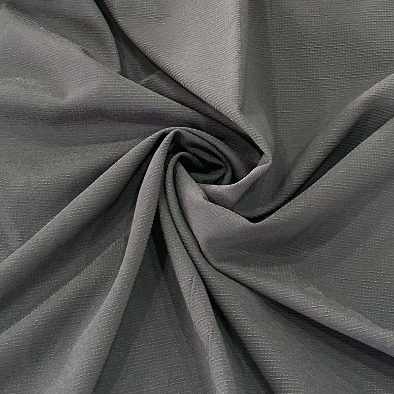 75D Código de musgo Poliéster cuadriculado Spandex de 4 vías de tejido de estiramiento 75D/72F+40D*75D+40D