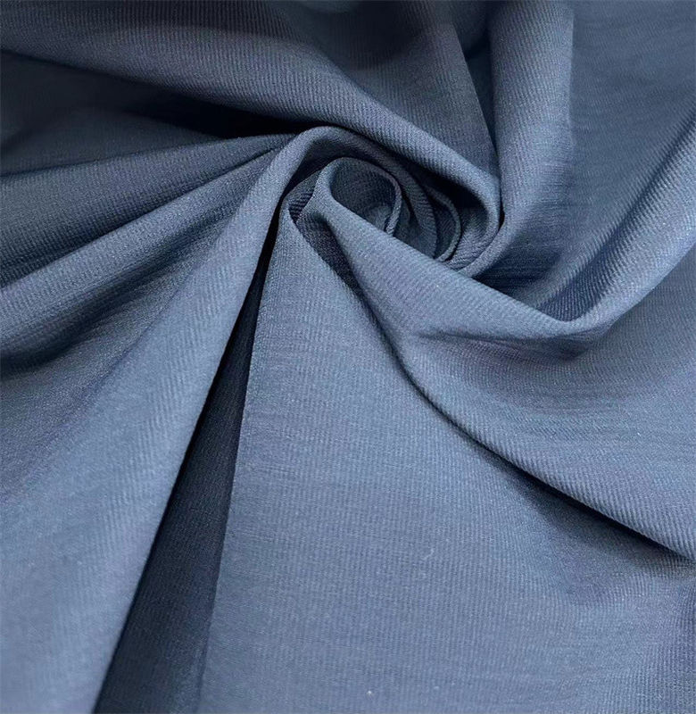 Tejido de poliéster reciclado de Seersucker de baja estiradura T400 con textura similar al lino para ropa de exterior