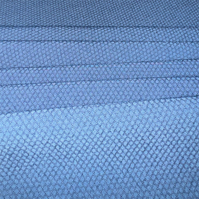 Fabricación de poliéster reciclado de doble hilo de poliéster de calidad superior de tejido de diamantes 75D+40D*75D+40D 145GSM