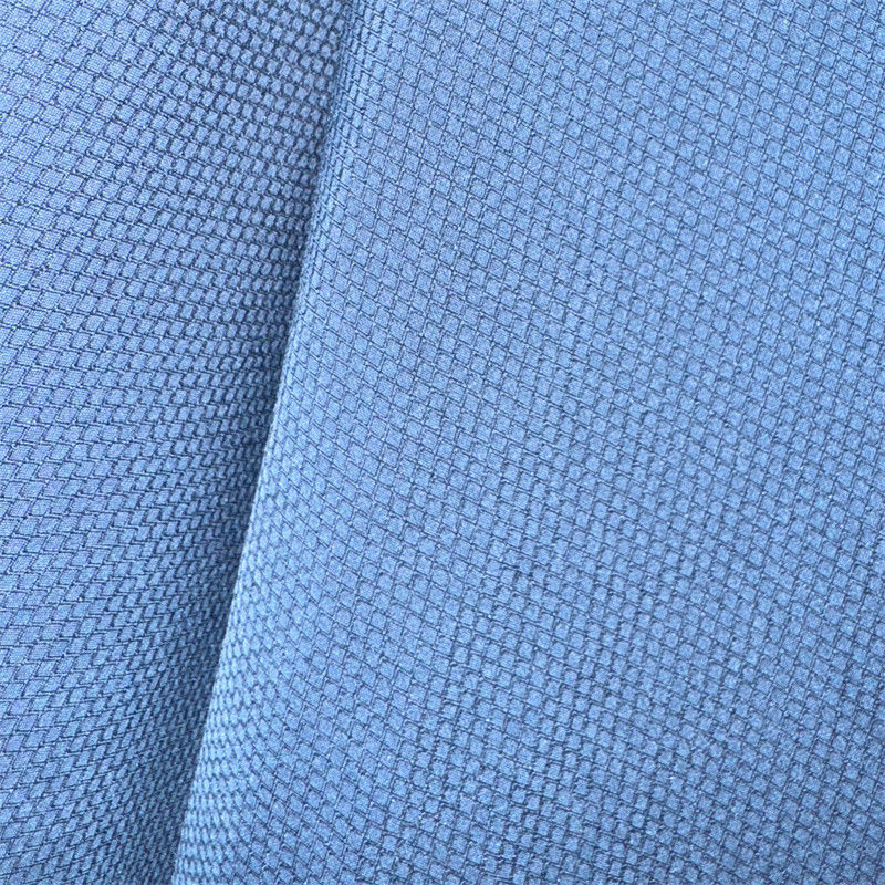 Fabricación de poliéster reciclado de doble hilo de poliéster de calidad superior de tejido de diamantes 75D+40D*75D+40D 145GSM