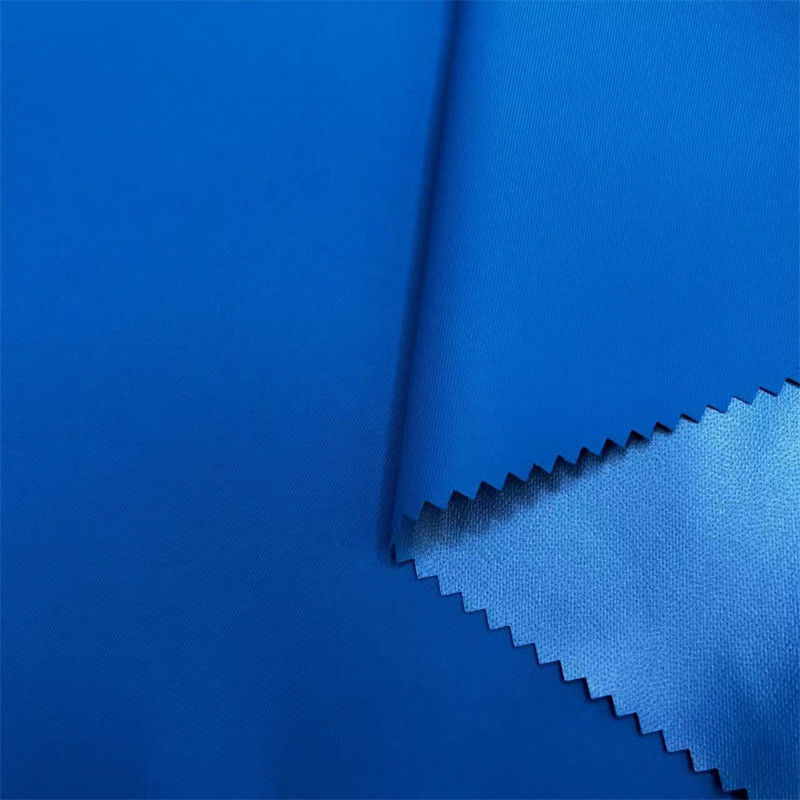2/2 Tejido de twill reciclado laminado con película TPU 100% poli reciclado para hacer abrigos de trinchera chaquetas