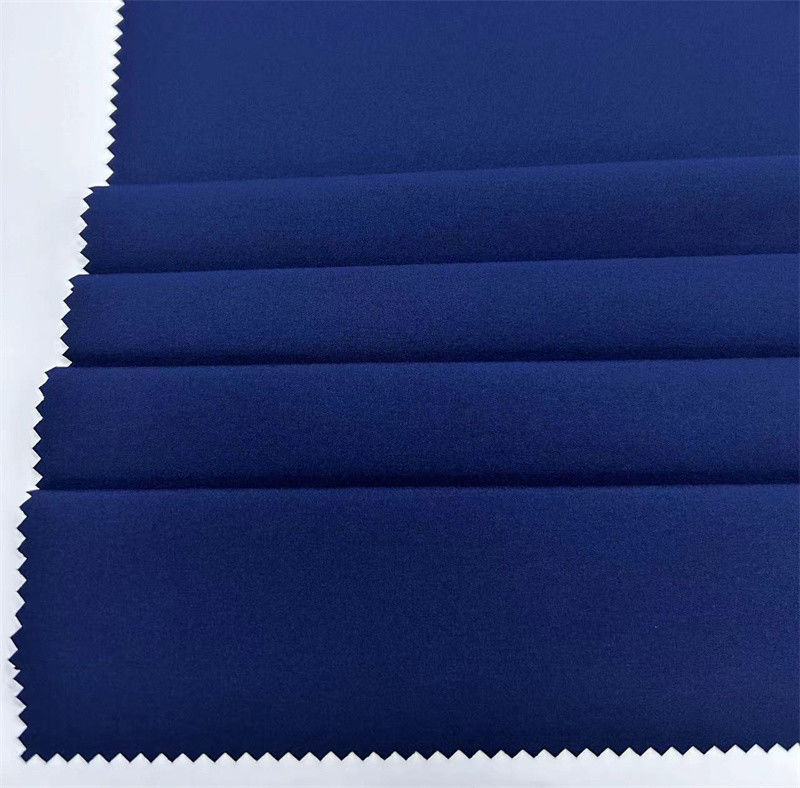 Tejido simple reciclado Tejido de estiramiento de cuatro vías 75D+40D*150D+40D 94% Poliéster reciclado 6% Spandex 166GSM