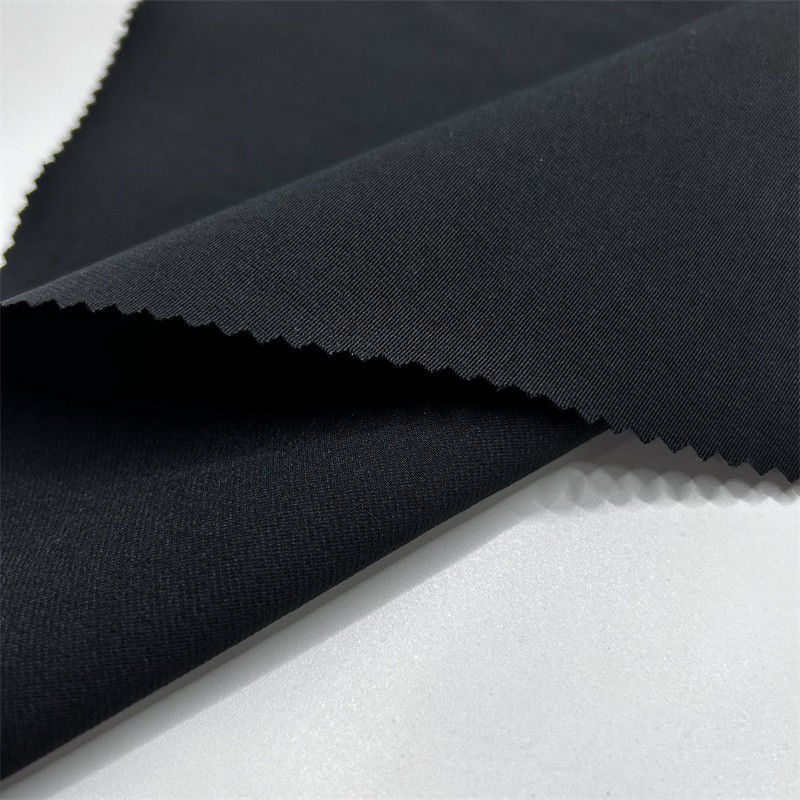 Tela de algodón de seda fría T800 Twist 100% de poliéster reciclado para chaquetas abrigos pantalones pantalones