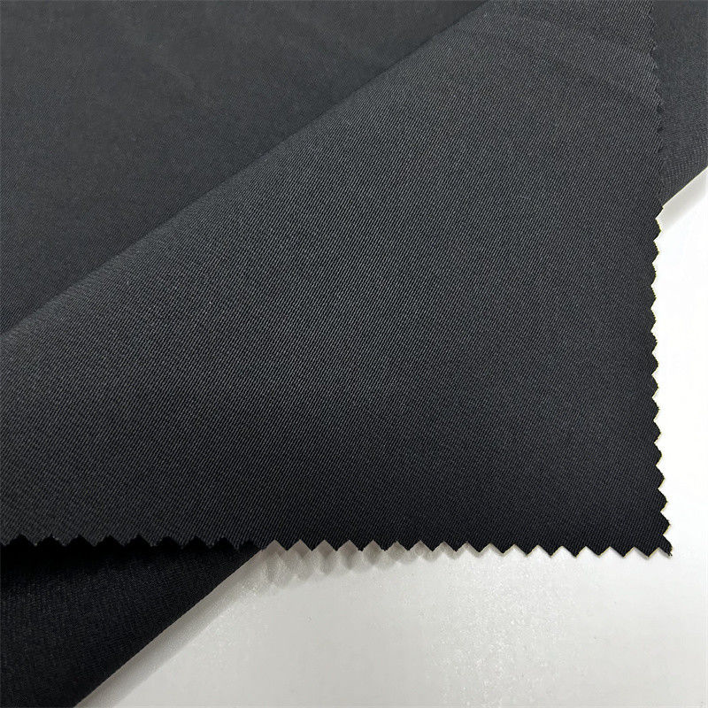 Tela de algodón de seda fría T800 Twist 100% de poliéster reciclado para chaquetas abrigos pantalones pantalones