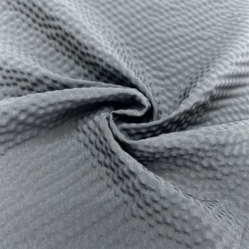 Polyester T400 Bandas verticales Perla Dot 75D Cation + 75DT400 * 75D Bandas verticales Efecto de burbujas convexas