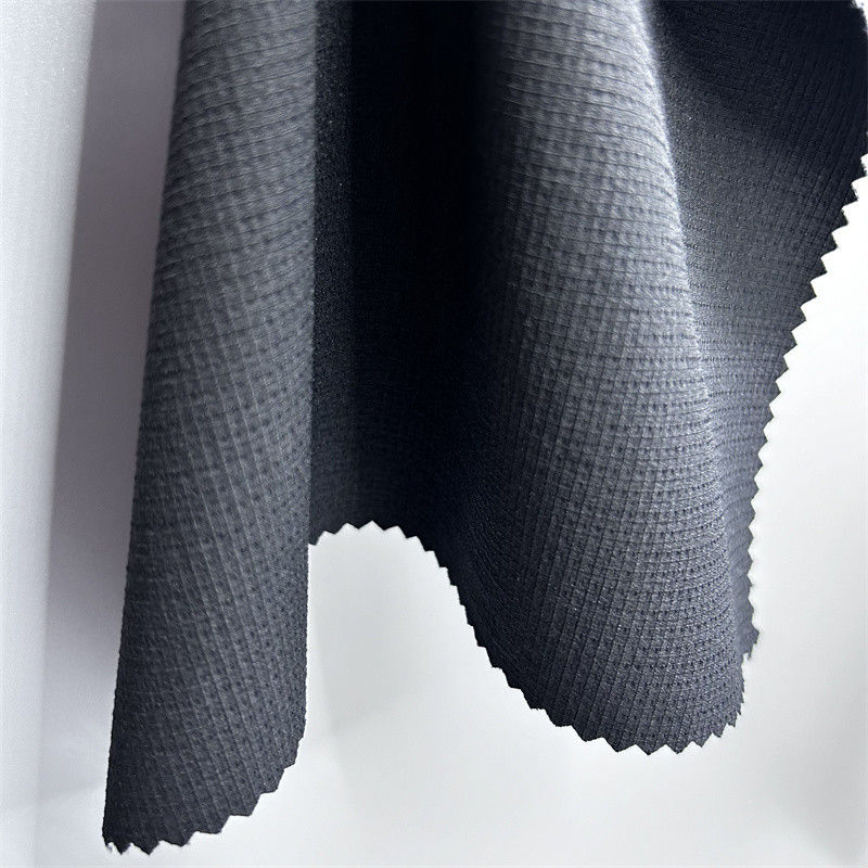 Tejido de montañismo de nylon a cuadros de textura elástica gruesa para ropa al aire libre