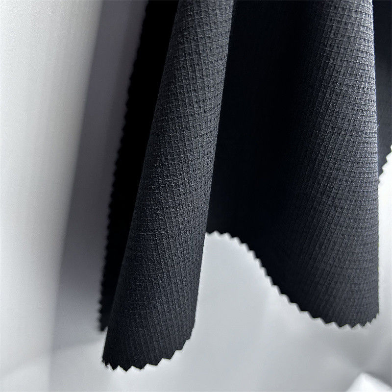 Tejido de montañismo de nylon a cuadros de textura elástica gruesa para ropa al aire libre