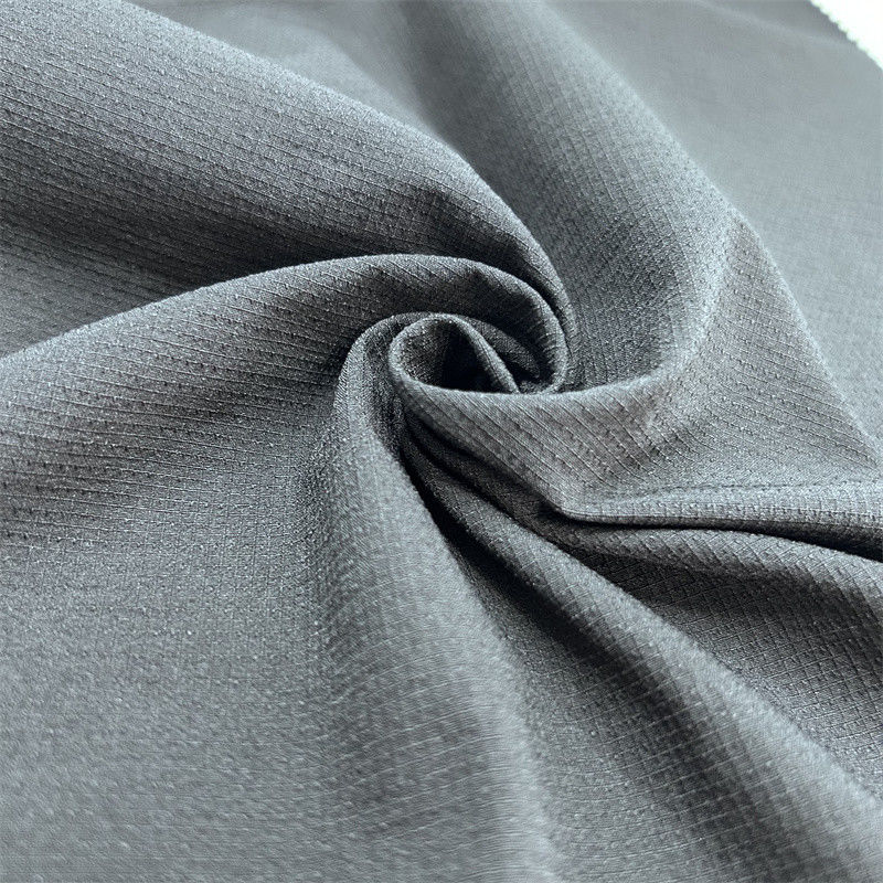 Tejido de montañismo de nylon a cuadros de textura elástica gruesa para ropa al aire libre